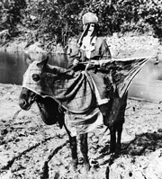 Klansman on a horse